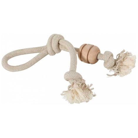 Zolux Wild Mix Zabawka sznurowa z uchwytem, z drewnianym krążkiem