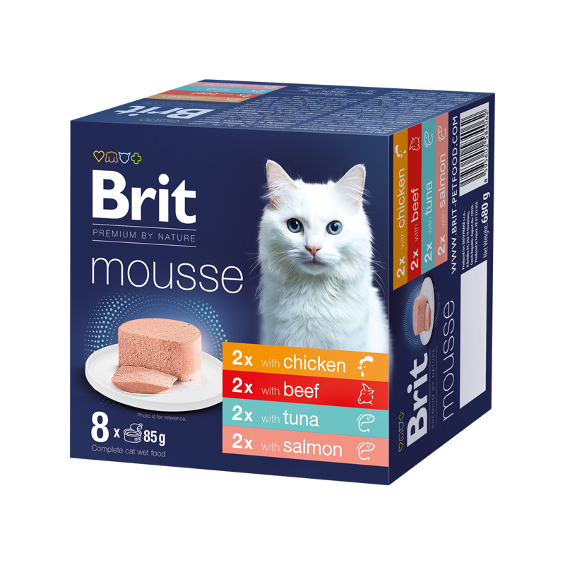 Brit Cat Karma mokra dla kota mus multipack mix smaków 8 x 85 g
