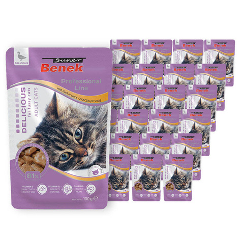 Super Benek Saszetka dla kotów wybrednych kaczka w sosie zestaw 24 x 100 g