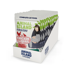 Animal Island Everyday Karma mokra dla kota fileciki w rosole kurczak z przepiórką 12 x 85 g