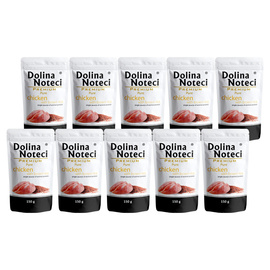 Mokra karma dla psa alergika Dolina Noteci Premium Pure bogata w kurczaka z ryżem zestaw 10 x 150 g