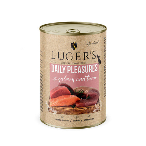 Karma mokra dla kota Luger's Daily Pleasures Sterilised z łososiem i tuńczykiem 400 g