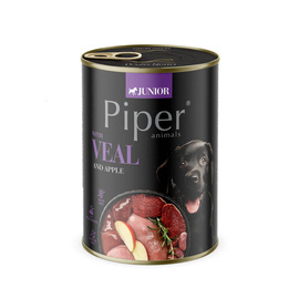 Piper Animals Junior Mokra karma dla psa z cielęciną i jabłkiem 400 g