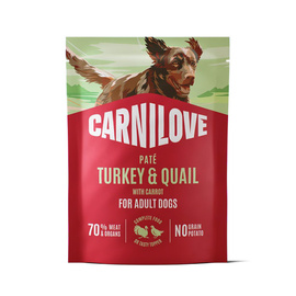 Carnilove Dog Pouch Karma mokra dla psów Indyk i przepiórka z marchwią 300 g
