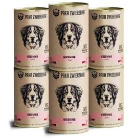 Paka Zwierzaka Karma mokra Wołowina i śledź zestaw 6 x 400 g