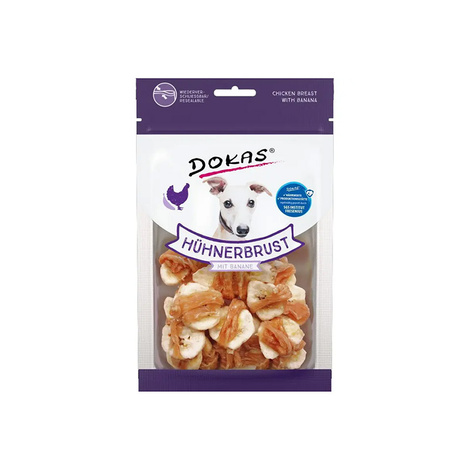 DOKAS Przysmak dla psa filet z kury i banan 70 g