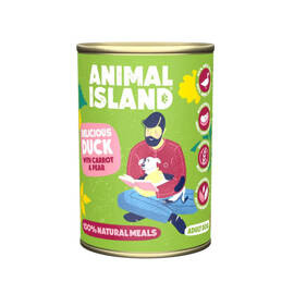 Animal Island Mokra karma dla psa kaczka z marchewką i gruszką 400 g