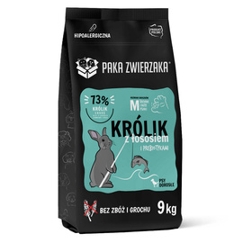 Paka Zwierzaka Karma sucha dla psa Seventh Heaven Królik z łososiem M 9 kg