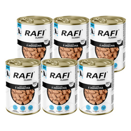 Mokra karma dla psa Rafi Classic z jagnięciną zestaw 6 x 1240 g