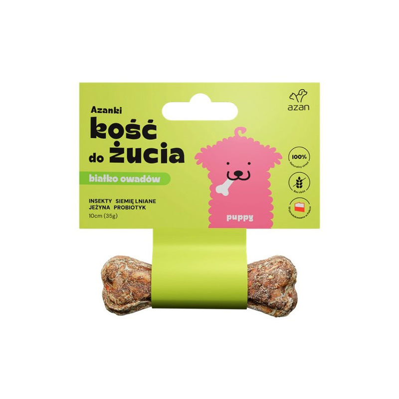 Azanki Puppy Kość z insektami dla szczeniaka 10 cm
