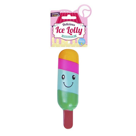 Cooper & Pals Zabawka piszcząca do gryzienia dla psa kolorowy lód 15,5 cm
