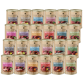 Karma mokra dla psa Luger's Daily Pleasures mix smaków zestaw 24 x 400 g