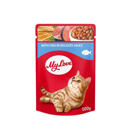 MY LOVE ADULT Mokra karma dla kota saszetka ryba w sosie 100 g