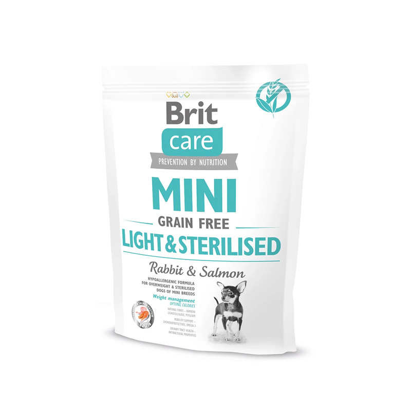 Brit Care MINI Adult Light&Sterilised Sucha karma dla psów małych ras królik i łosoś 400 g