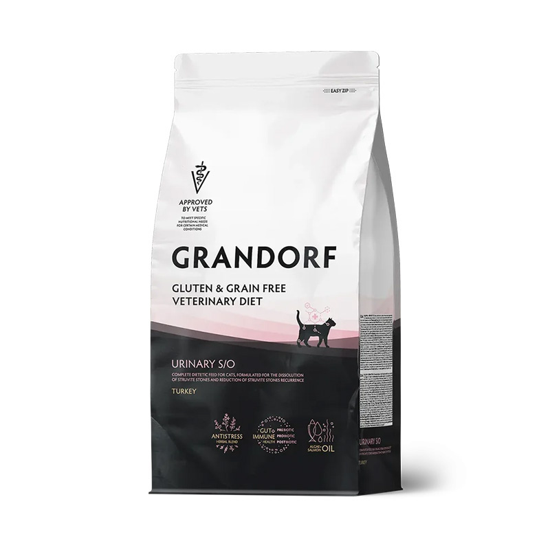 Grandorf Urinary S/O Sucha karma weterynaryjna dla kotów z indykiem 2 kg