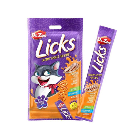 Dr. Zoo Sosiki przysmak dla kotów kurczak 4 x 15 g