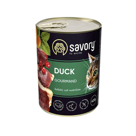 Savory Cat Adult Gourmand Duck mokra karma dla kota kaczka 400 g