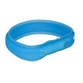 Trixie obroża silikonowa z lampą błyskową USB niebieska M–L 50 cm