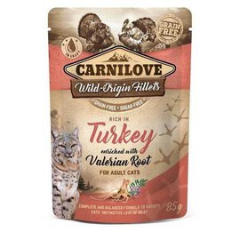 Carnilove Cat Pouch mokra karma dla kota Indyk i Kozłek lekarski 85g