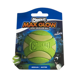 Chuckit! Max Glow Ultra Squeaker Świecąca piłka z piszczałką dla psa medium 6,5 cm