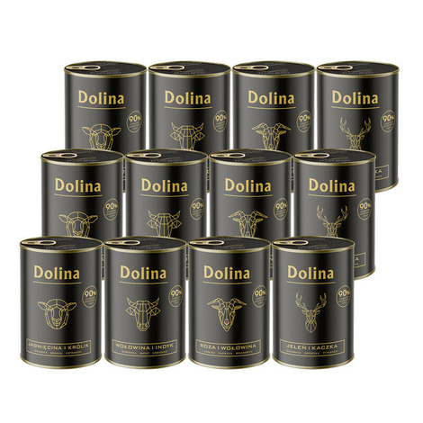 Mokra karma dla psa Dolina mix smaków 12 x 400 g