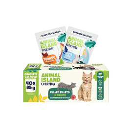 Animal Island Everyday Karma mokra dla kota indyk / biała ryba 40 x 85 g