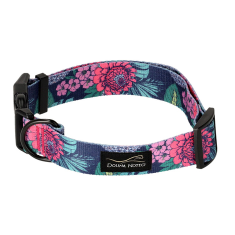 Dolina Noteci Obroża regulowana dla psa Kwiatowy Zakątek XL 3 cm x 40 - 65 cm