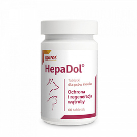 Dolfos Hepadol ochrona i regeneracja wątroby dla psa i kota 60 tabl.