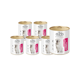 Mokra karma 4Vets Natural dla psa z indykiem puszka 12 x 800 g