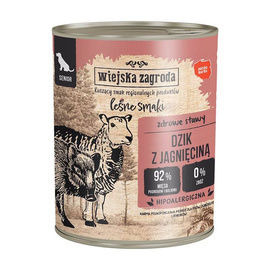 Wiejska Zagroda Leśne smaki Dzik z jagnięciną 800 g Karma mokra dla psa (senior)