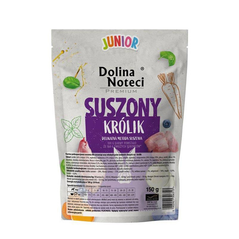Karma suszona dla psa Dolina Noteci Premium junior królik 150 g