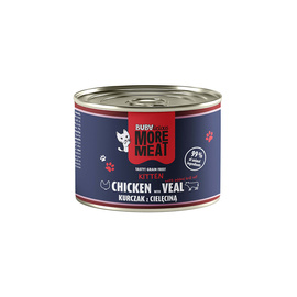 BUBAlicious mokra karma dla kota KITTEN kura cielęcina 185 g