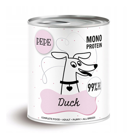 Paka Zwierzaka PEPE Duck Karma mokra dla psa kaczka 800 g