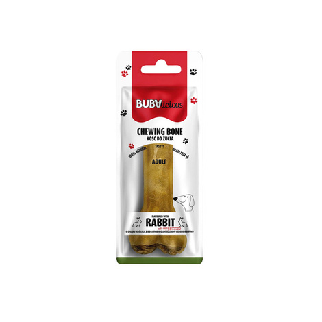 BUBAlicious gryzak dla psa kość twarda ze skóry wołowej z królikiem 12 cm