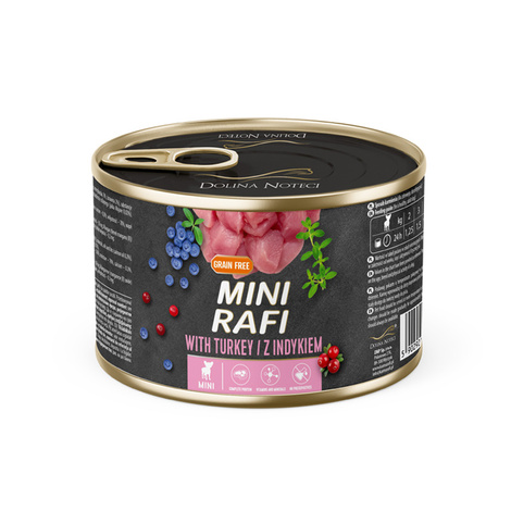 Mokra karma dla psa Mini Rafi z indykiem 185 g