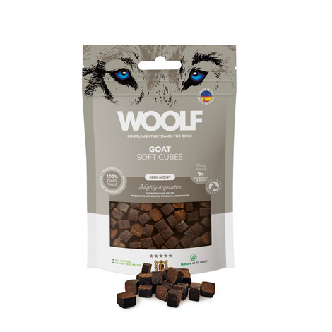 Woolf Soft Cubes Goat monoprotein Przysmak dla psa kosteczki z koziny 100 g