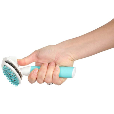 Zolux Anah szczotka miękka z wysuwanymi igłami dla szczeniąt i kotów