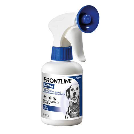 Frontline Spray Produkt leczniczy przeciw pchłom i kleszczom dla psów i kotów 250 ml