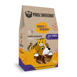Paka Zwierzaka Samo Mięsko Przysmak liofilizowany dla psa i kota Tuńczyk 70 g