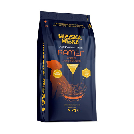 Gaczoo Miejska Miska Sucha karma dla psa M/L Ramen Kaczka 9 kg