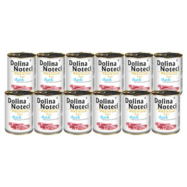 Mokra karma dla psa alergika Dolina Noteci Premium Pure bogata w kaczkę zestaw 12 x 400 g