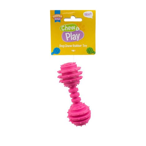 Cooper & Pals Zabawka dla psa hantel na przysmaki różowy 12,5 cm