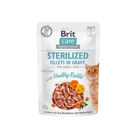 Brit Care Mokra Karma dla kota po sterylizacji filety z królika w sosie 85 g