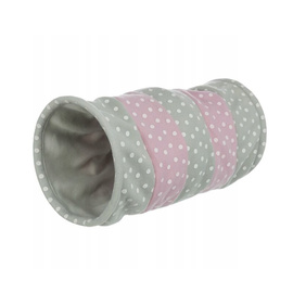 Trixie tunel zabawka dla kota szaro-różowy 25 x 50 cm