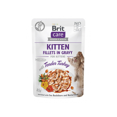Brit Care Mokra karma dla kociąt filet w sosie delikatny indyk 85 g