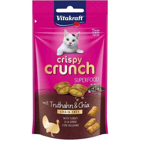 Karma dla kota VitaKraft Crispy Crunch Indyk Chia 60 g