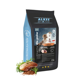 ALKEE karma dla psa kaczka z siemieniem lnianym dla dorosłych psów wszystkich ras 12 kg