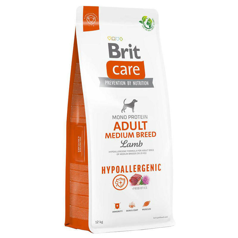 Brit Hypoallergenic Sucha karma dla psa średniej rasy z jagnięciną 12 kg