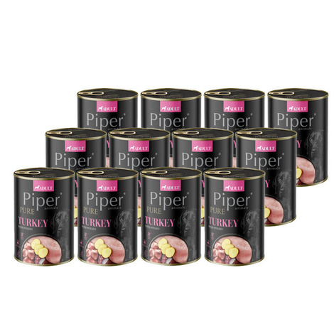 Mokra karma dla psa Piper Pure indyk z ziemniakiem zestaw 12 x 400 g