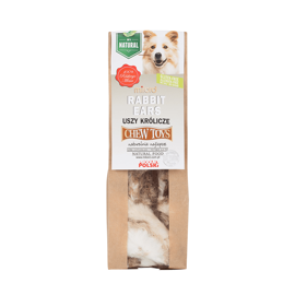Milord Gryzak dla psa uszy królicze z futrem 80 g